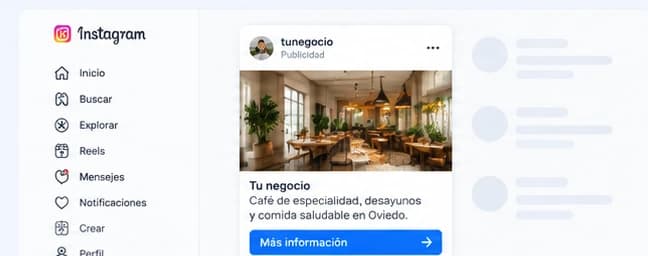Anuncio de Meta Ads en el feed de Instagram
