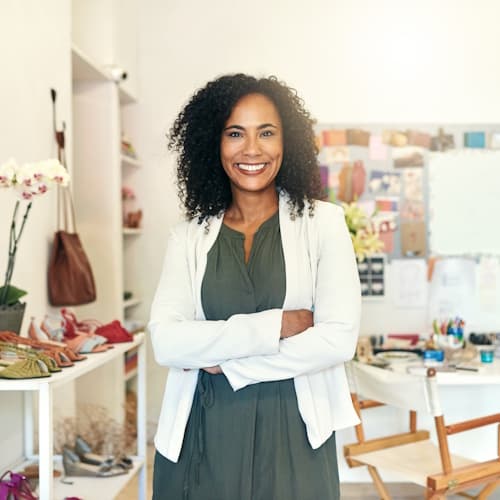 Mujer con imagen de marca profesional